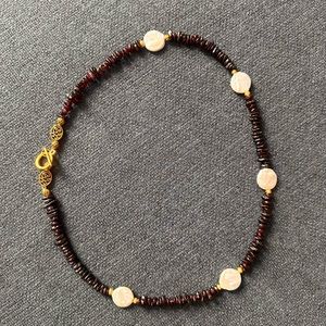 Beaded  Pearl &Stone Necklace